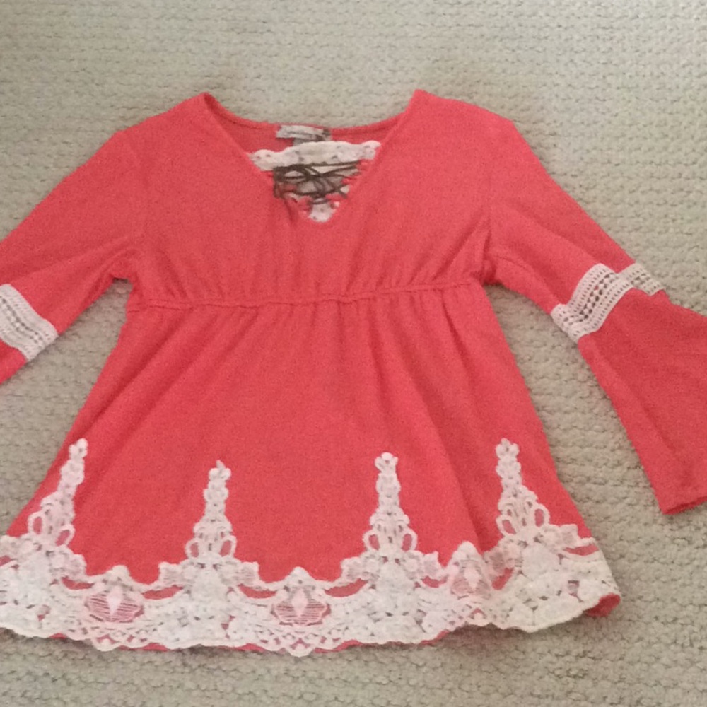 Pink and white shirt